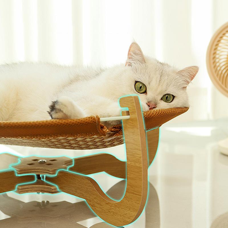 Summer Cooling Cat Bed Cool Mat Sofa Cat Scratch Wear-Resistant Cat Nest Rattan Lounge Chair Cat House Pet Sleeping Bed