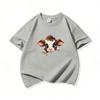Kids Cotton T Shirt Brown Baby Cow Peeking Over Grass Print Crew Neck Short Sleeve Tee Casual Boys Girls Summer Tops