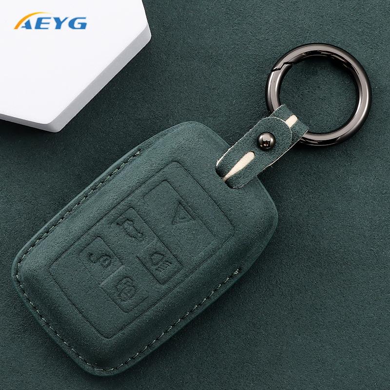Leather Car Key Case Cover Shell For Land Rover Range Rover Evoque Discovery Sport Velar For Jaguar Xe E-Pace Xf Accessories