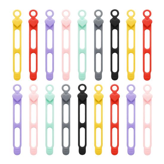 Silicone Cable Tie Earphone Phone Charger Computer Power Cord Bundling
