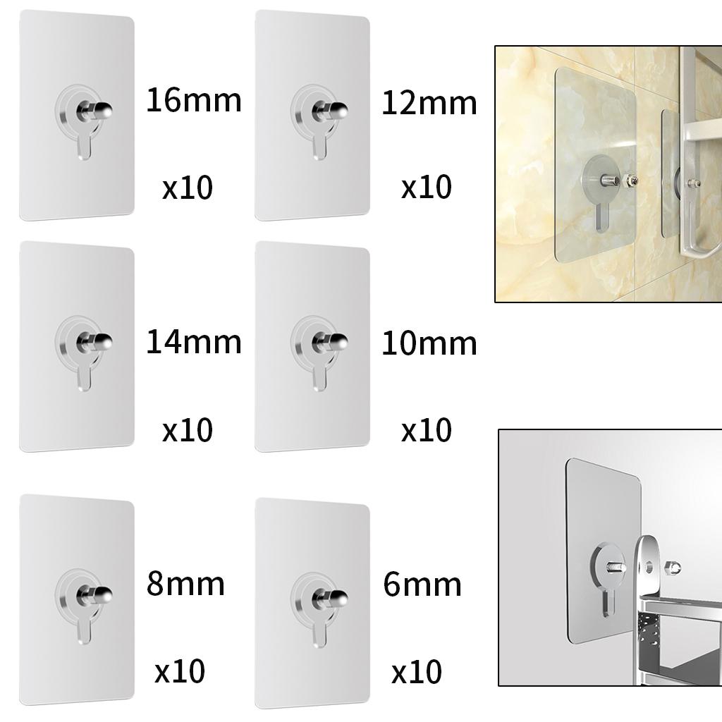 Nails Heavy Duty Wall Hooks Door Non-marking Screw Drill Self-waterproof