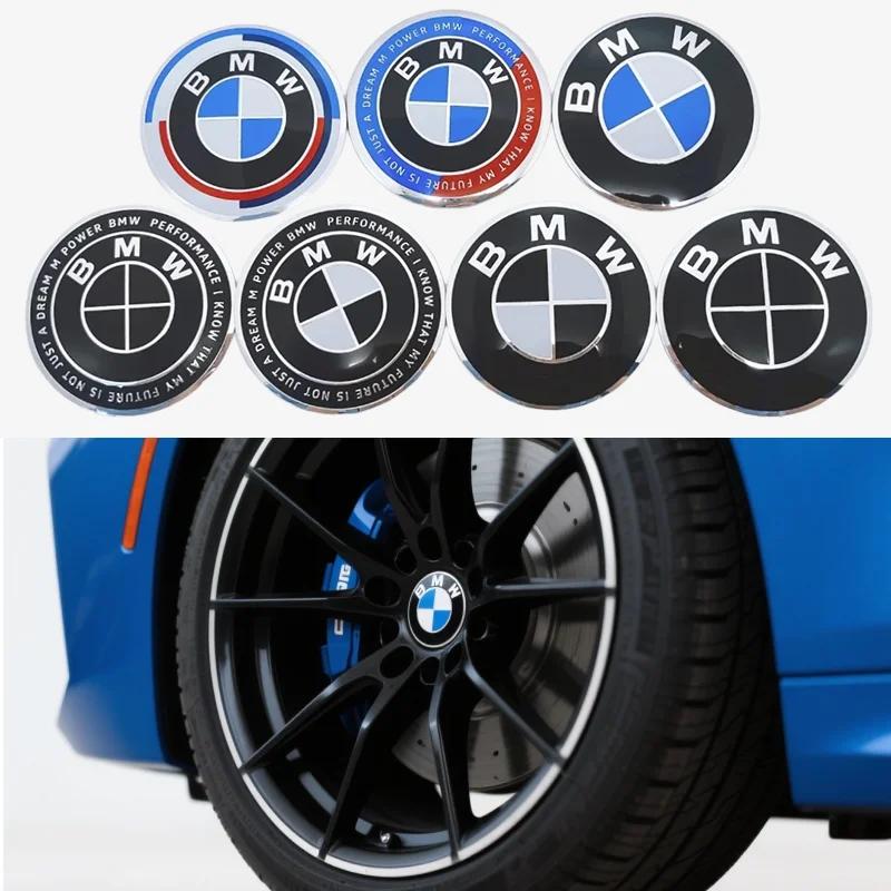 4pcs 56/60/65/70mm automobile wheel center sticker is suitable for BMW 1/3/5/X tire center metal sticker decoration.