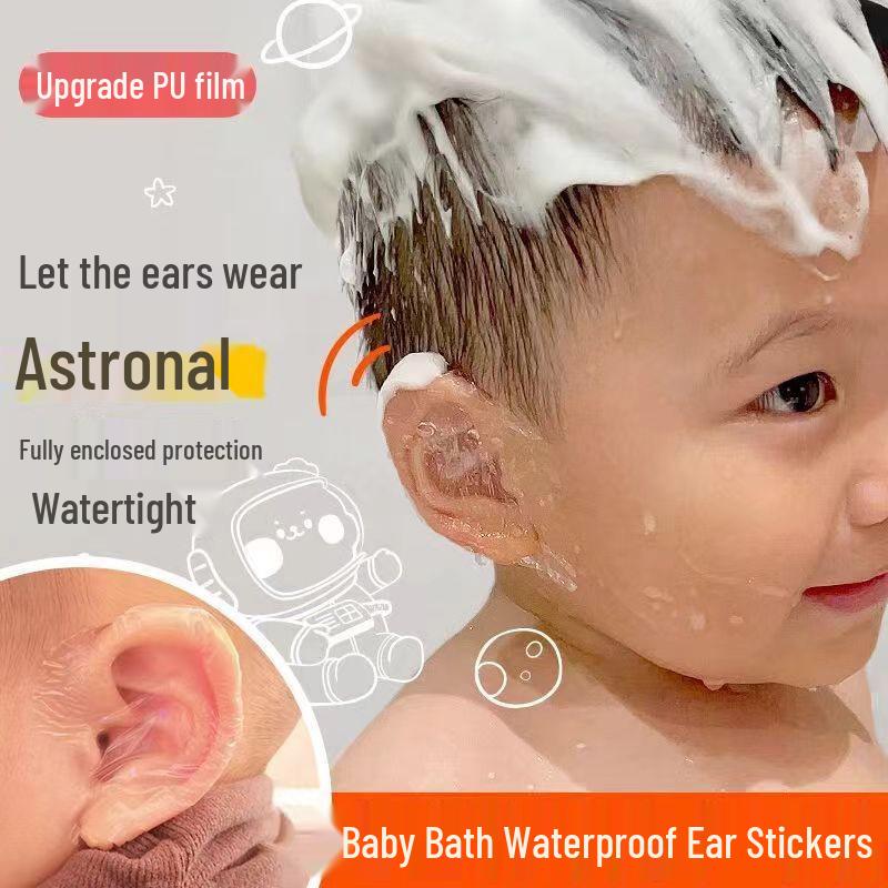 Waterproof PU Film Ear Stickers for Toddler Bathing and Swimming