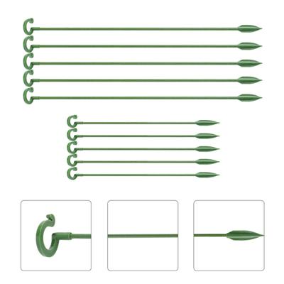 10 Stück Pflanzenstützstäbe mit Clips, Amaryllis-Pflanzenkäfigstütze, Garten-Einzelstiel-Blumenstützstab für Tomaten, Orchideen, Lilien, Pfingstrosen, Rosen