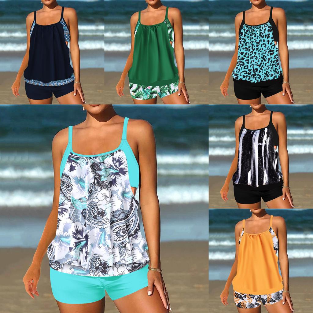 Classic Polyester Bikini Set With Colorful Print For Water Sports Enthusiasts