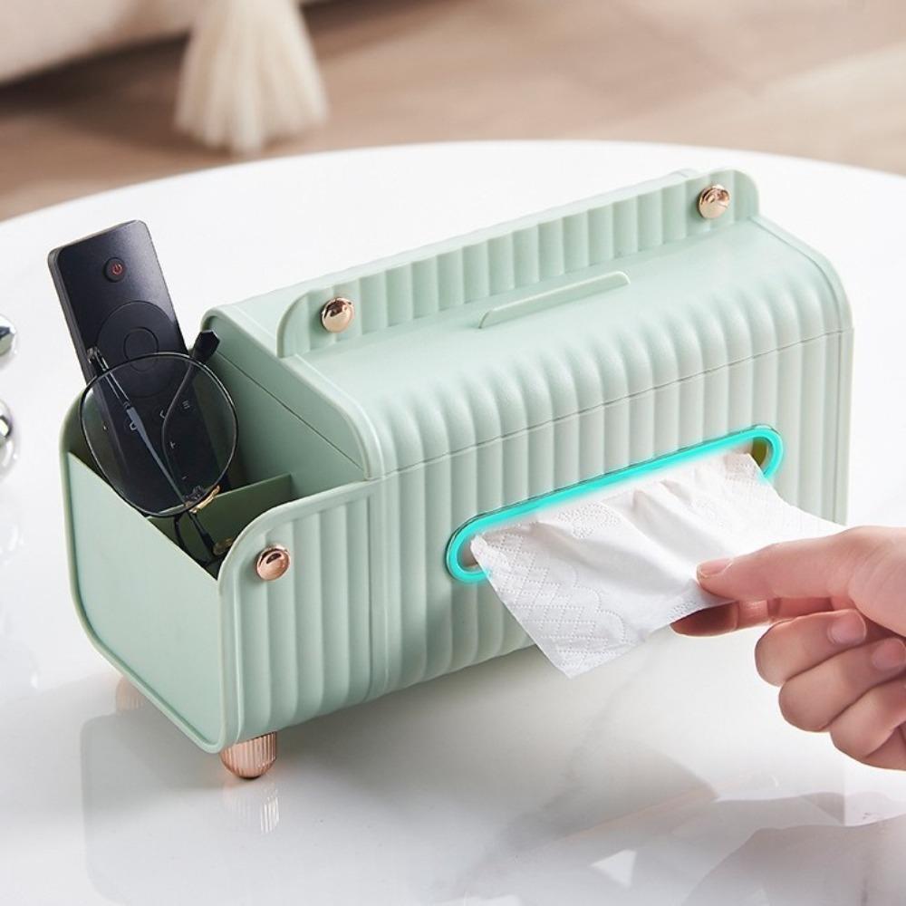 Multifunctional Tissue Box Large Capacity Anti-slip Paper Drawer Plastic Exquisite Napkin Dispenser Remote Control Storage