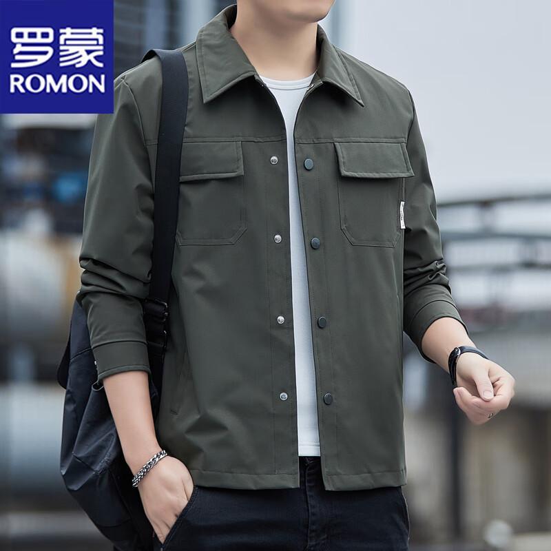 

Romon Men s Business Casual Solid Color Lapel Jacket 4XL