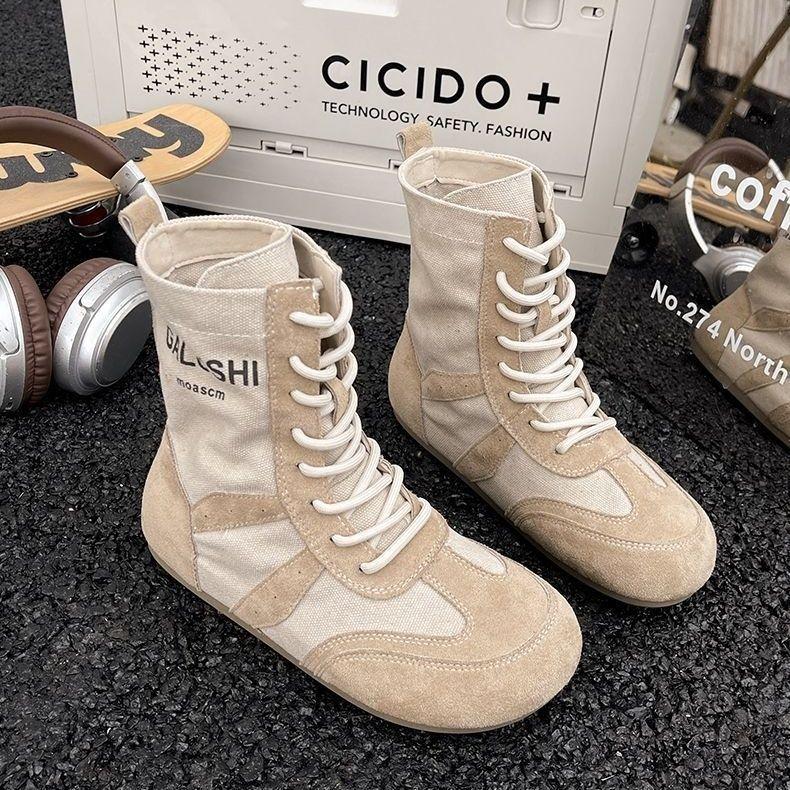 Damen 2025 Retro Canvas Stiefeletten mit weicher Sohle - Sommer Atmungsaktiv und Leicht für Wandern und Reisen