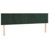 VidaXL 2x Headboards Bedroom Furniture Bed Accessories Single Bed Heads Interior Bed Frame Heads Dark Green 346295