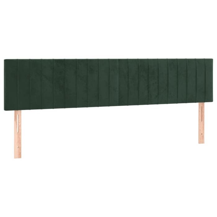 VidaXL 2x Headboards Bedroom Furniture Bed Accessories Single Bed Heads Interior Bed Frame Heads Dark Green 346295