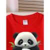 Weiches Rundhals-Sweatshirt für Mädchen, Niedliches Panda-Familien-Print-Design mit süßem kreativem Aufdruck, Lässiges Allround-Talent für Herbst und Winter, Ideales Weihnachtsgeschenk