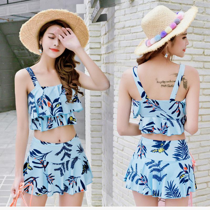 "Set costume da bagno conservatore stile coreano da donna": "Completo Due Pezzi Boxer Manica Corta, Amico degli Studenti"