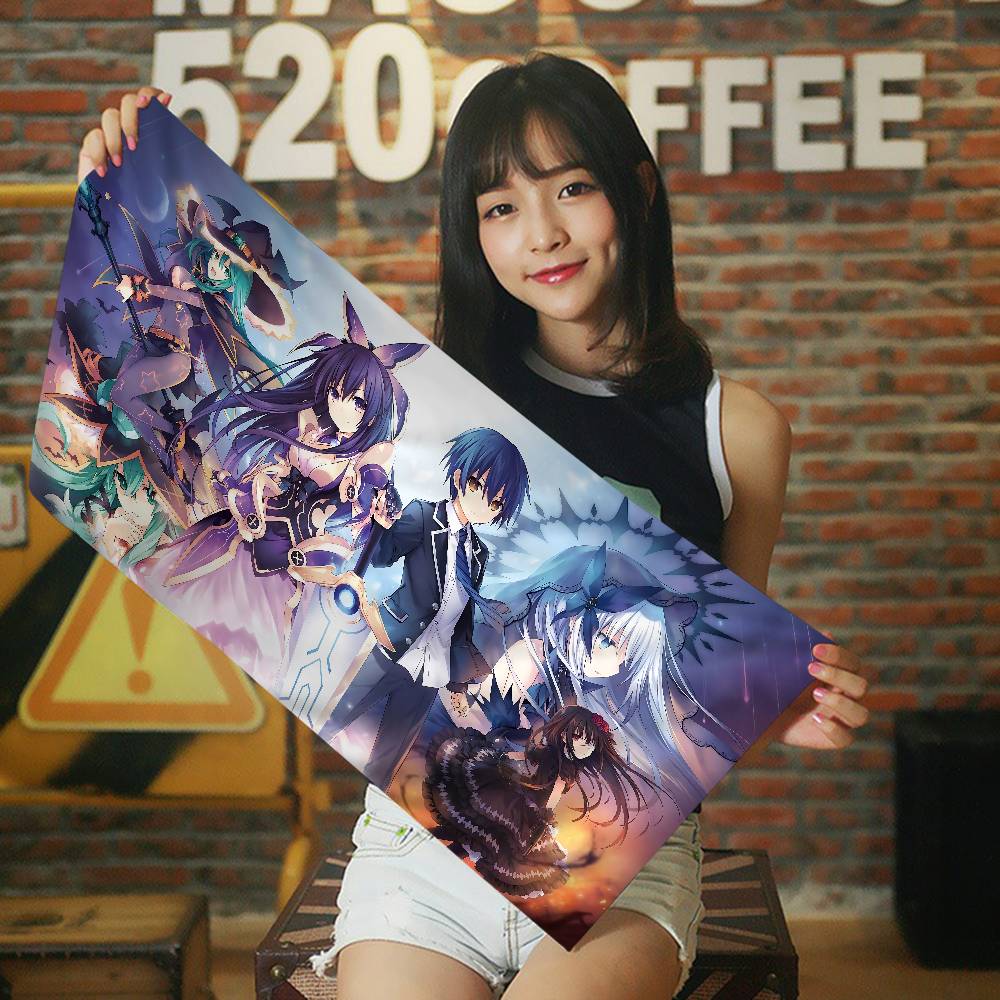 Date A Live Cartoon Bath Towel Microfiber Soft Water Absorbing Breathable For Girl Kids Decorative Cartoon Beach Towel