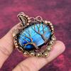 Tree Of Life Labradorite Gemstone Pendant Handmade Copper Wire Wrapped Pendant
