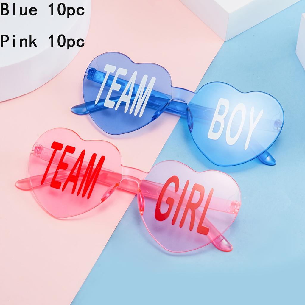 20 Pcs Heart-shaped Sunglasses Women Love Cat Eye Frameless Color Lens Party Travel Accessories