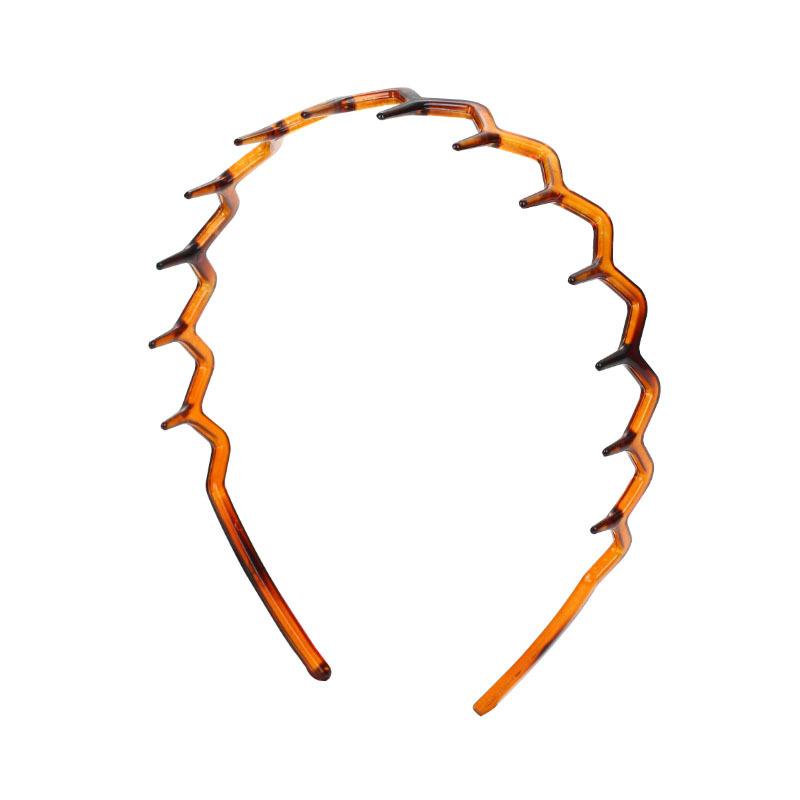 2 pièces/ensemble Serre-tête à dents longues vague ambre noir Résine plastique anti-chute avec dents serre-tête antidérapant pour hommes et femmes lavage de visage h