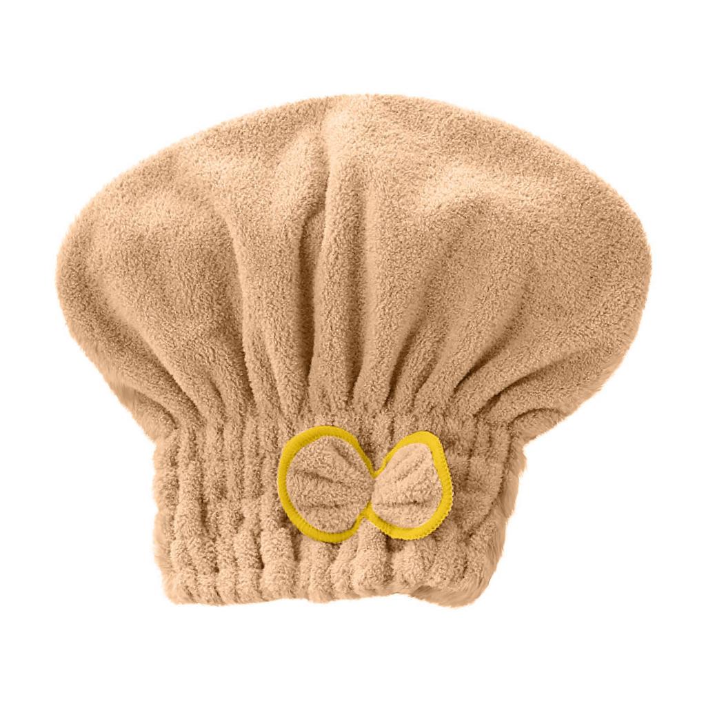 Čepice na suché vlasy pro ženy s mašlí Coral Velvet Princess Cap Super absorpční ručník na suché vlasy Rychleschnoucí Čelenka do sprchy