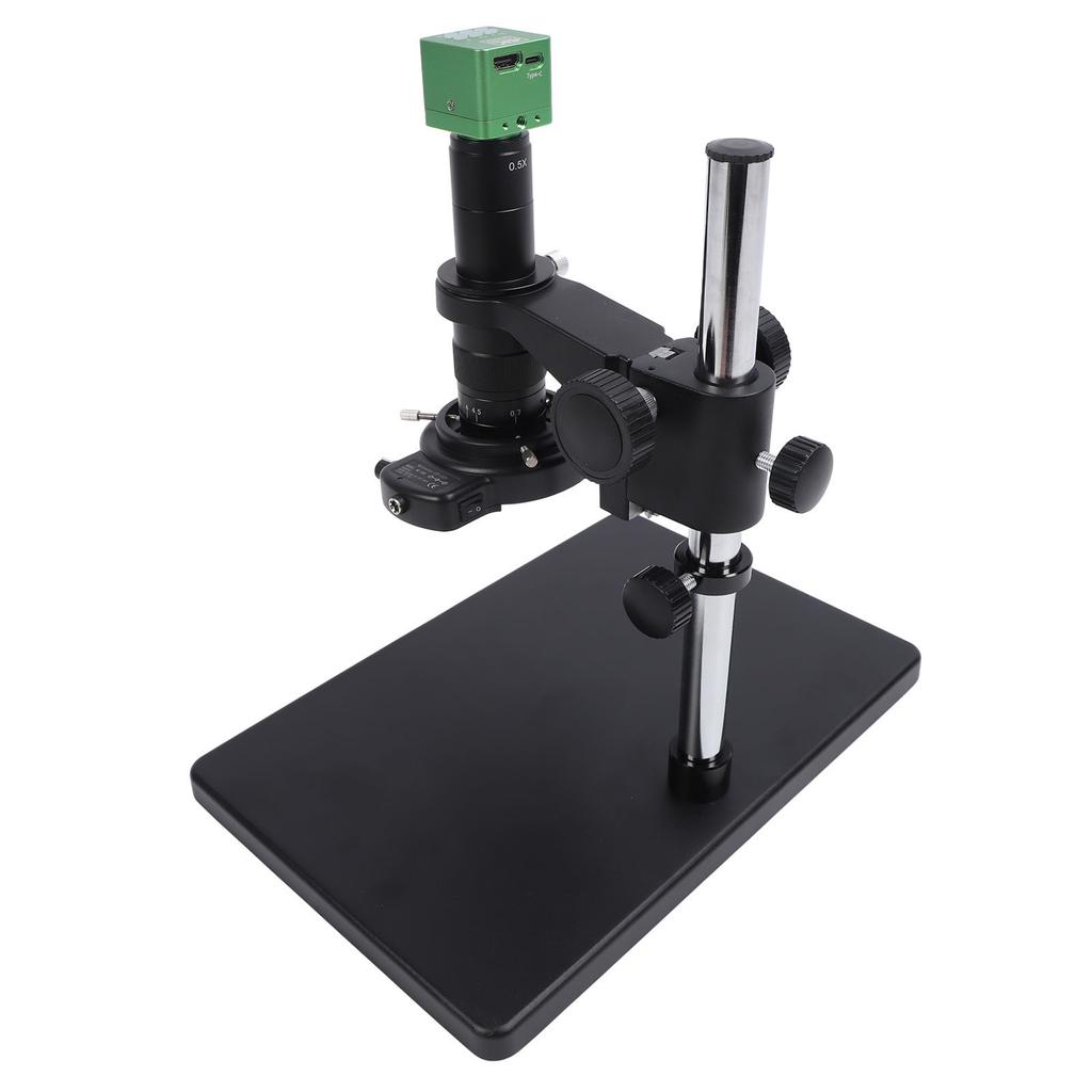 Microscope Camera 4K 41MP Remote Control Industrial Camera with 180X C Mount Lens and 144 LED Ring Lamp
