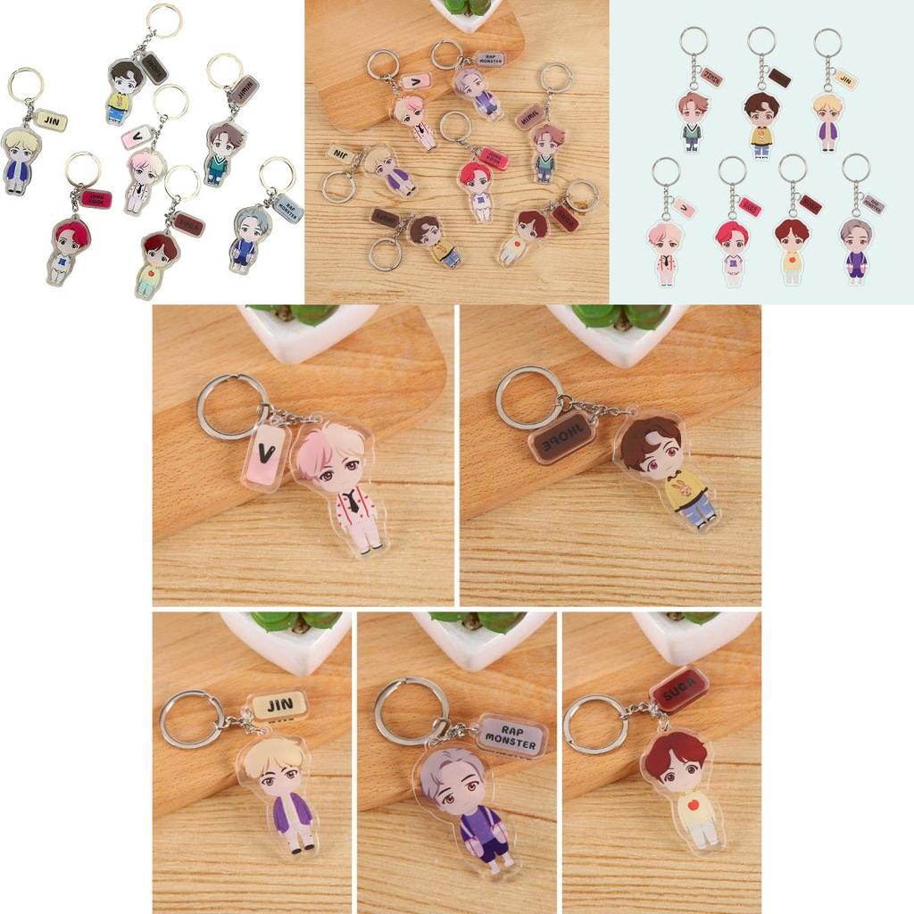 Bts Kpop Bangtan Boys Acrylic Keychains For Fans Cute And Safe Bag Accessories