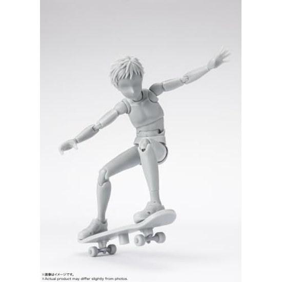 TAMASHII NATIONS S.H. Figuarts Body-kun - School Life Edition DX SET (Gray Color Ver.) Approximately 135mm PVC ABS Movable Figure