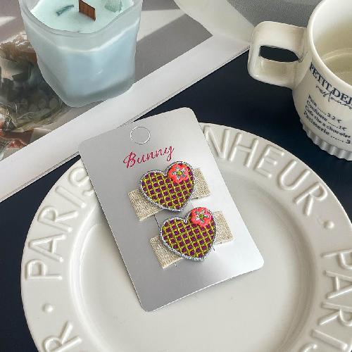 Autumn and Winter Lace Embroidery Bow Children's Hairpin Cute Girl Hair Ring Head Rope Girl Headdress Hair Accessories
