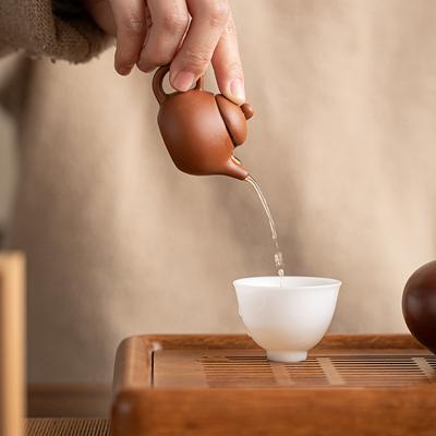 Creative Mini Purple Clay Teapot Fingertip Teapot Kung Fu Tea Set Accessories Ceramic Tea Infuser Living Room Office Decoration