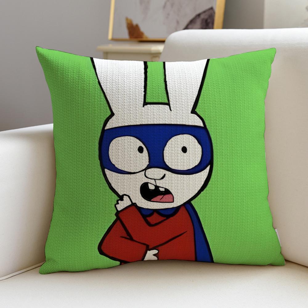 Whimsical SSimon Super RabbitS Cushion Cover Pcs Linen Throw Pillow Covers x x Modern Home Decor