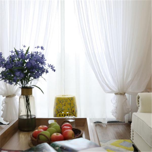 2026 New Solid White Tulle Sheer Curtains for Living Room Decoration Curtains for The Room Bedroom Kitchen Curtains 20 Colors