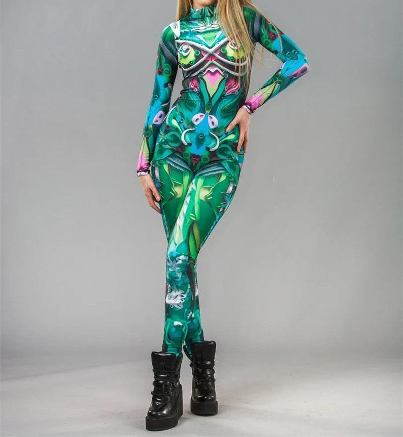 Women Men Agate Abstract Graffiti 3D Printed One-piece Jumpsuit Adults Halloween Cosplay Cosumes for Stage Performance Outfit
