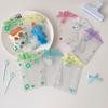 INS Transparent Small House Shaped PVC Badge Holder Doll Storage Bag Candy Bags Photocard Holder Cartoon Bag Pendant Card Holder
