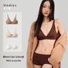 Women's Luxurious Cashmere Triangle Bra Set - Breathable, Comfortable, High-Elastic Deep V Design