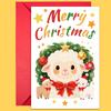 10PCS Cute Cartoon Christmas Greeting Cards Set with Envelopes, Large Size Hand-drawn Xmas Cards for Holiday Wishes & Gifts