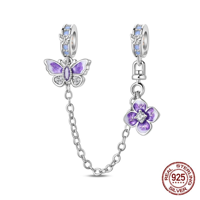 100% Copper Original Cat Couple Chain Beads Romantic Butterfly Charms Fit Bracelet Diy Jewelry Making Women Gift