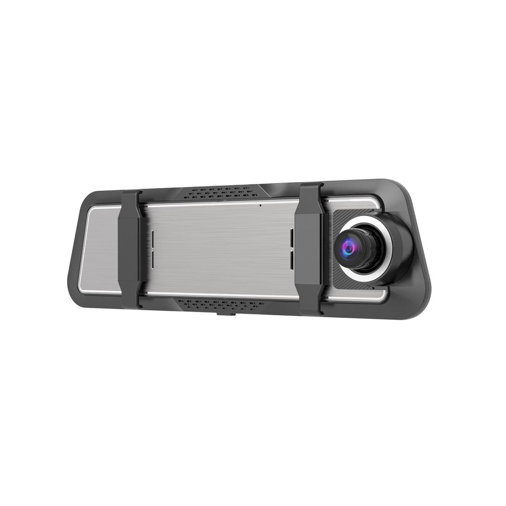 10 Inch Streaming Media Driving Recorder, Rearview Mirror, Three Lens WiFi High-definition with Reverse Rearview Touch Screen