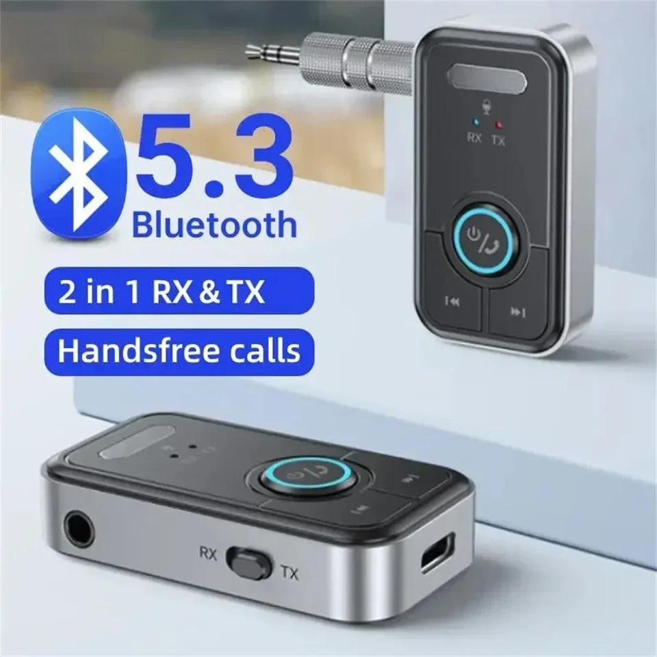 2-in-1 Bluetooth 5.4 Audio Ontvanger/Zender 3,5mm AUX Adapter - Voor Auto, TV En Hoofdtelefoon