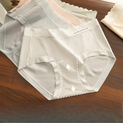 Ladies Spring and Autumn Pure To Wind Waist No Trace 10A Antibacterial Extended Crotch Underwear