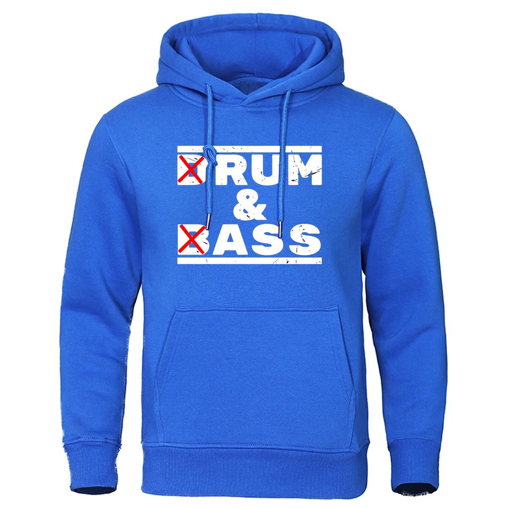 Pullover Hoodies 2025 Spring And Autumn Men's Drum & Bass Lovers Rum & Ass Funny Quote Logo Print Premium Brand Coat