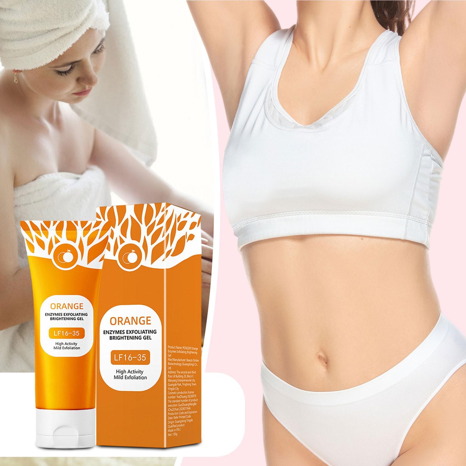 Orange Exfoliating Gel, Moisturizer Face Body Scrub Gel,Deep Cleansing Moisturizing Facial Exfoliator,Natural Orange Peeling Gel Face Scrub,100g, One Size