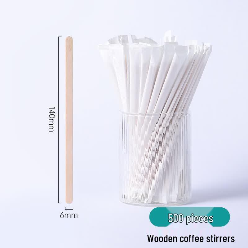Qiiwei Individually Wrapped Disposable Coffee Stirring Straws