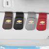 Car Leather Glasses Clip Sun Visor Ticket Card Storage Clamp For Chevrolet Cruze Malibu Colorado Suburban Equinox Blazer Trax
