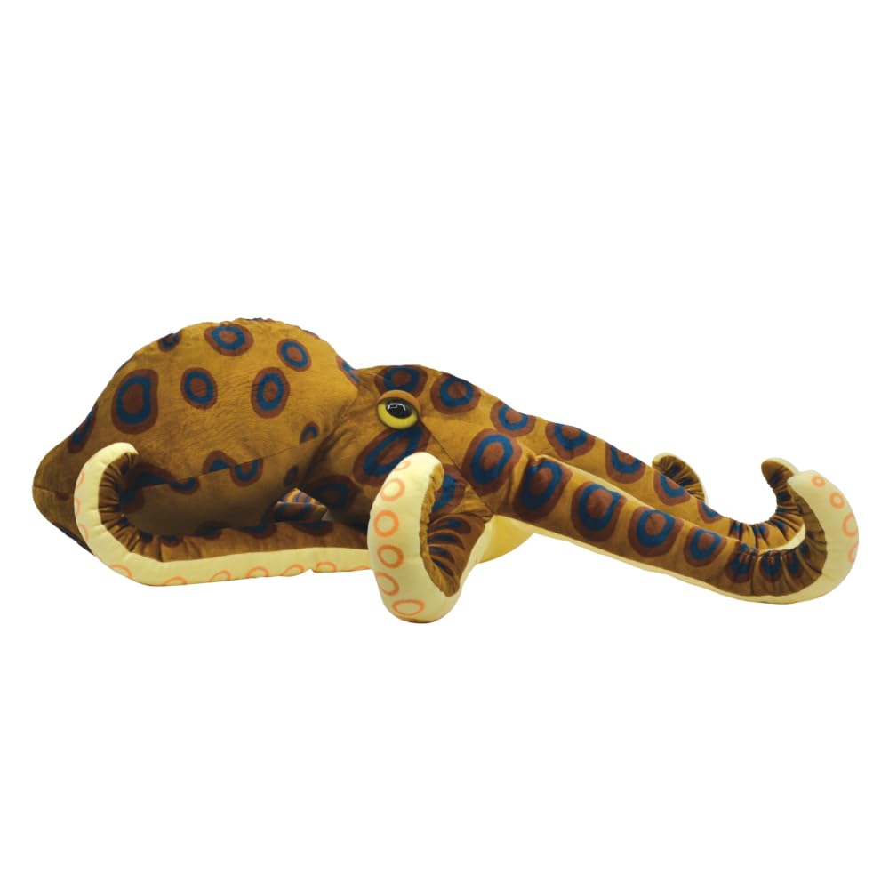 Yamani BIG Stuffed Toy Leopard Octopus Brown Approx. H37.5 X W64.5 X D72.5cm 12084
