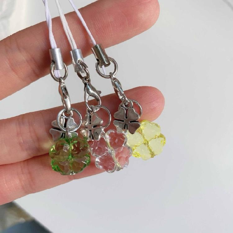 Versatile Use Four Leaf Clovers Phone Chain Multipurpose Phone Lucky Charm Keychain for Keys and Wallets Accessory