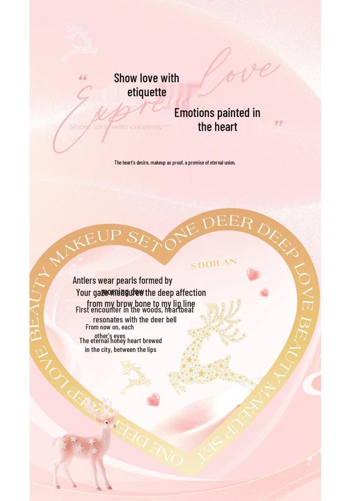 Sotilan One Deer Deep Affection Makeup Set: Lipstick and Cushion Gift for Wife/Girlfriend