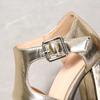Fashion Summer New Gladiator Block Heel Sandals Women Platform Pumps Thick Shoes for Office Model High Heels Gold Silver Sandalias Mujer