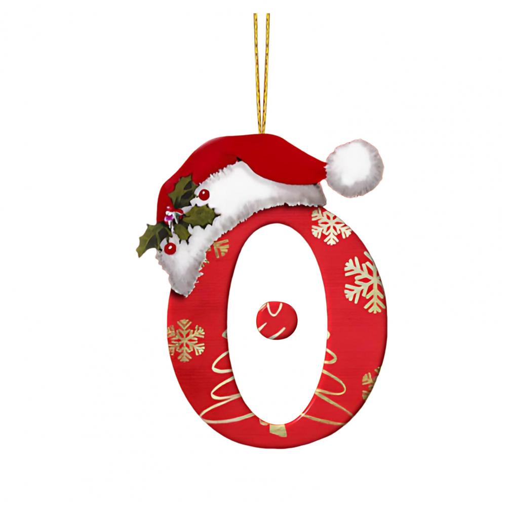 Christmas Tree Letter Decorations Ornaments Set with Santa for Home Holiday