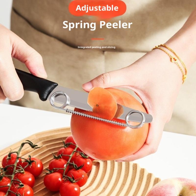 Swallow Tail Fruit Vegetable Carving Knife Triangle Blade Spring Stainless Steel Kitchen Tools For Diy Fruit Platter 22Cm