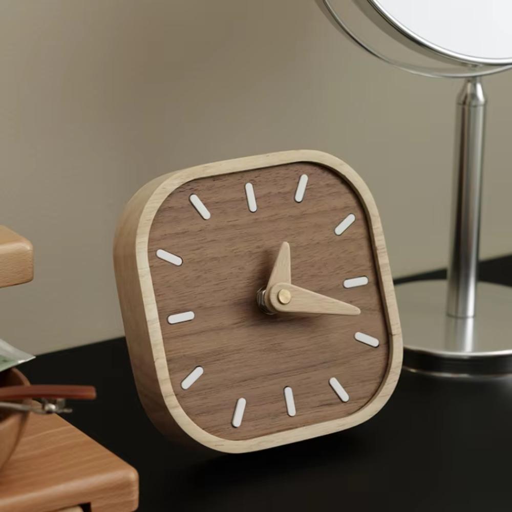 Retro Tabletop Clock Exquisite Desk Clock Portable Silent Clocks  Office Decoration