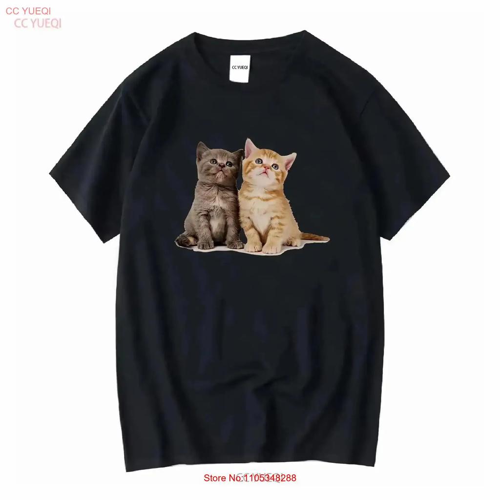 Cute Kittens T Shirt Cat Lover Kitties All Sizes New Vintage Breathable Slightly Fashion Streetwear Stretched Homme