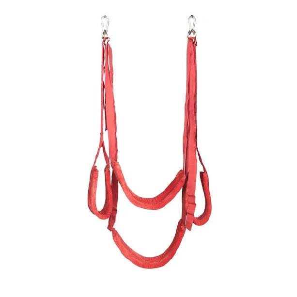 Mykt materiale Sex Swing Erotiske leker med stropp Sele Tau Kjærlighetsmøbler med metallslynge for Bdsm Fetish Bondage Sexstilling