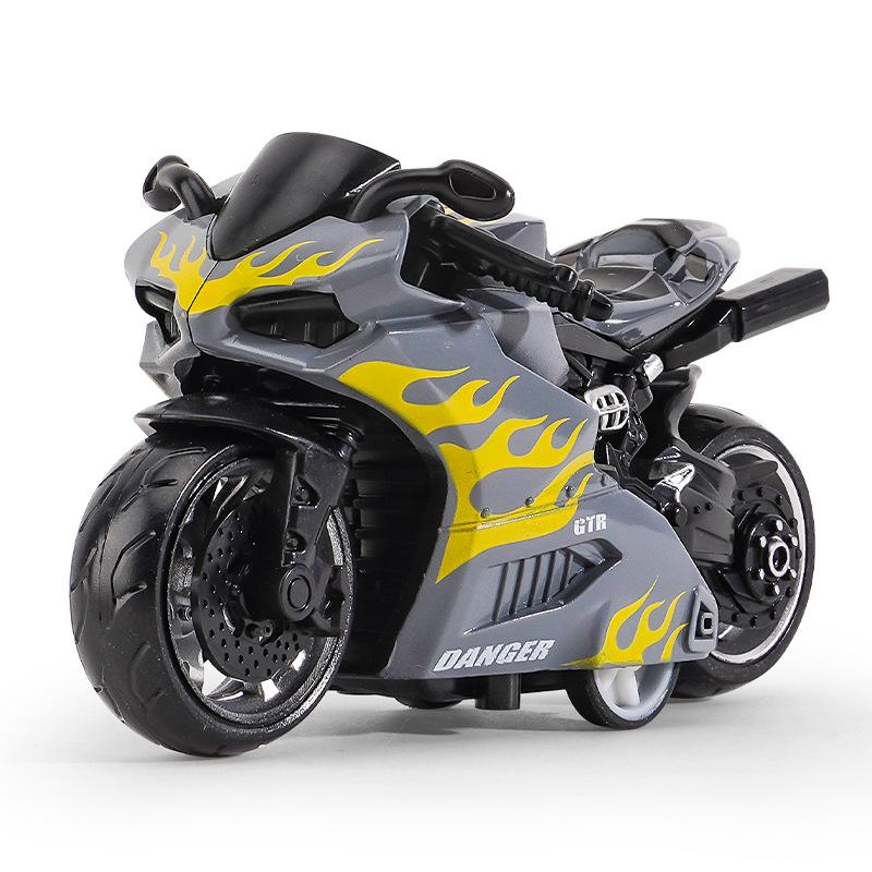 Trendy Mini Motorcycle Keychain Pendant: Cool Model Figurine Car Keyring Toy